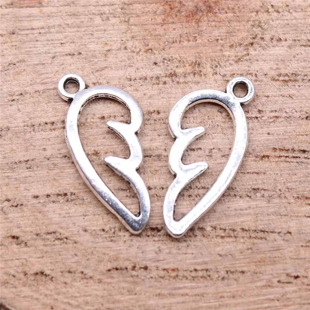 16x8mm 0.25g Multicolor Zinc Alloy Angel Wing Charm Pendant for DIY Earring Bracelet Making
