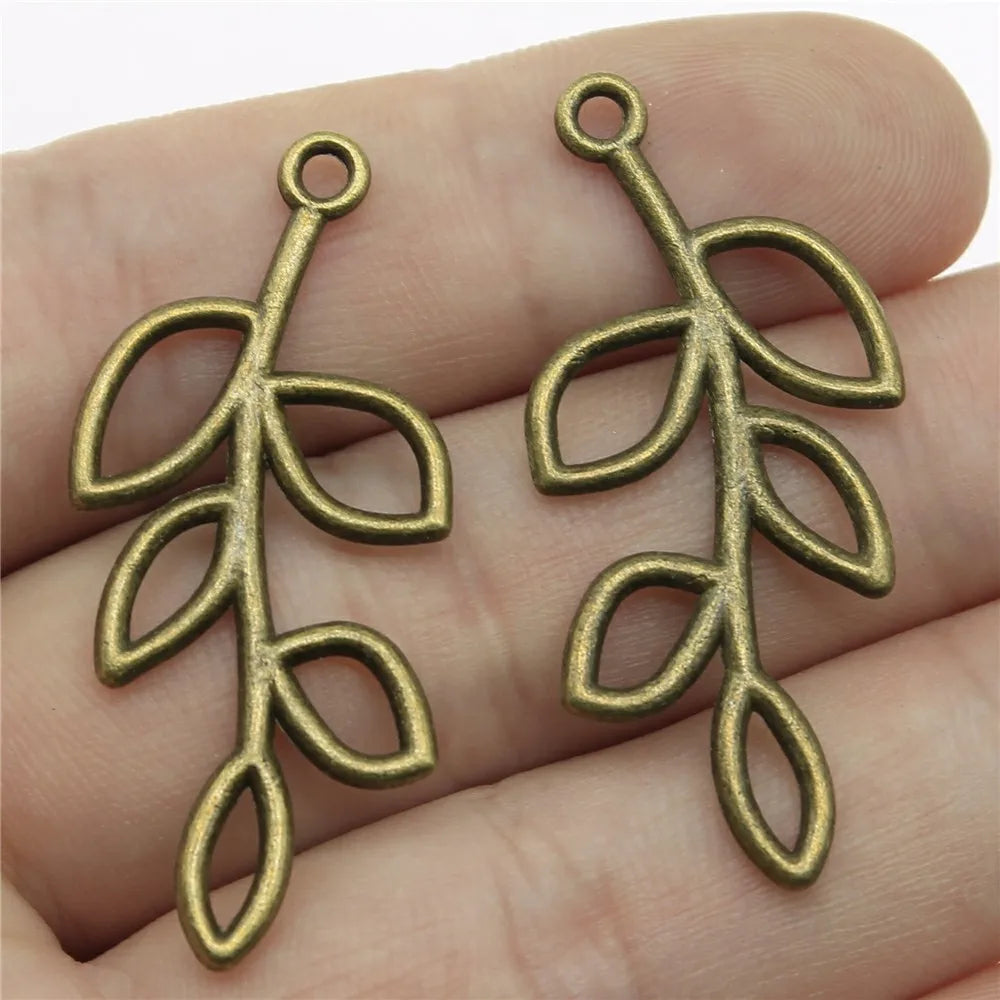 41x20mm 1.9g Multicolor Zinc Alloy Tree Branch Charm Pendant for DIY Necklace Jewelry Making