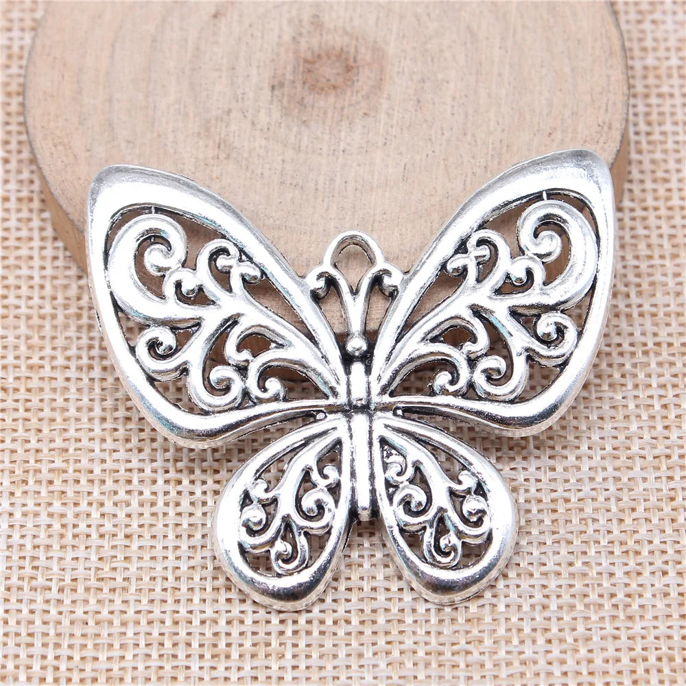 50x57mm 10g Multicolor Zinc Alloy Butterfly Charm Pendant for DIY Necklace Bracelet Jewelry Making