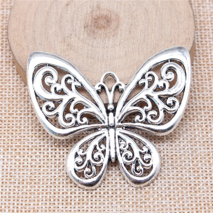50x57mm 10g Multicolor Zinc Alloy Butterfly Charm Pendant for DIY Necklace Bracelet Jewelry Making