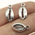 17x8mm 1g Antique Silver Zinc Alloy Shell Charm Pendant for DIY Earrings Bracelet Jewelry Making