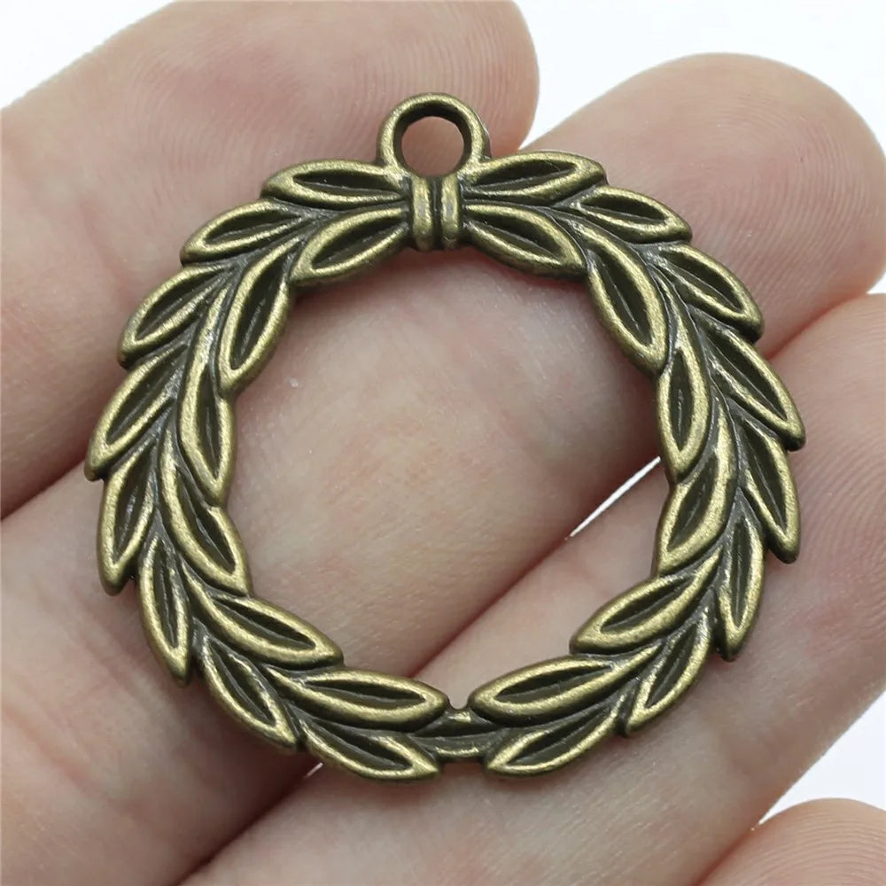 34mm 5.7g Multi Color Zinc Alloy Olive Branch Charm Pendant for DIY Necklace Bracelet Making