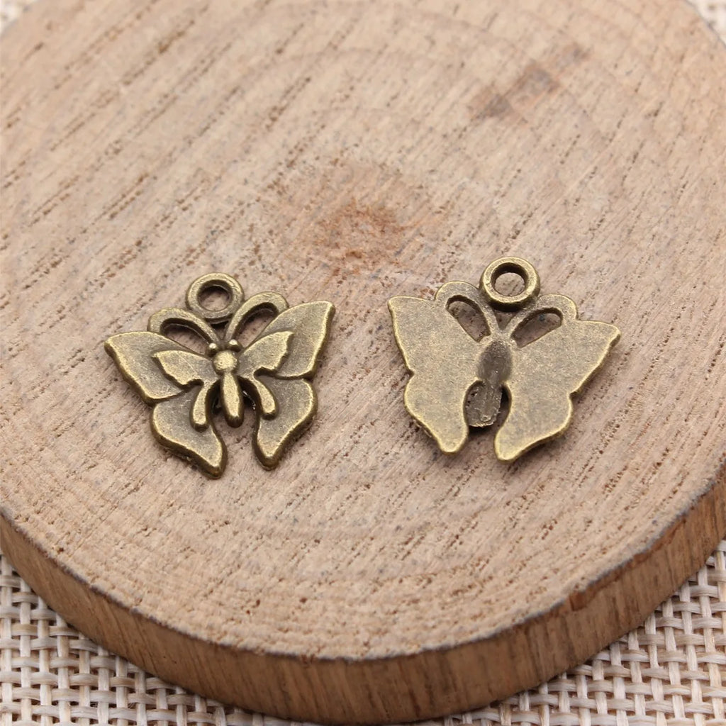 16x16mm 0.97g Multicolor Zinc Alloy Butterfly Charm Pendant for DIY Necklace Bracelet Jewelry Making