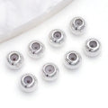 Gold Tone Silicone Round Ball Slider Beads for Adjustable Necklace Bracelet Jewelry Making