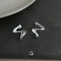 Sweet Cool Twisted Geometric Line Copper Drop Earrings