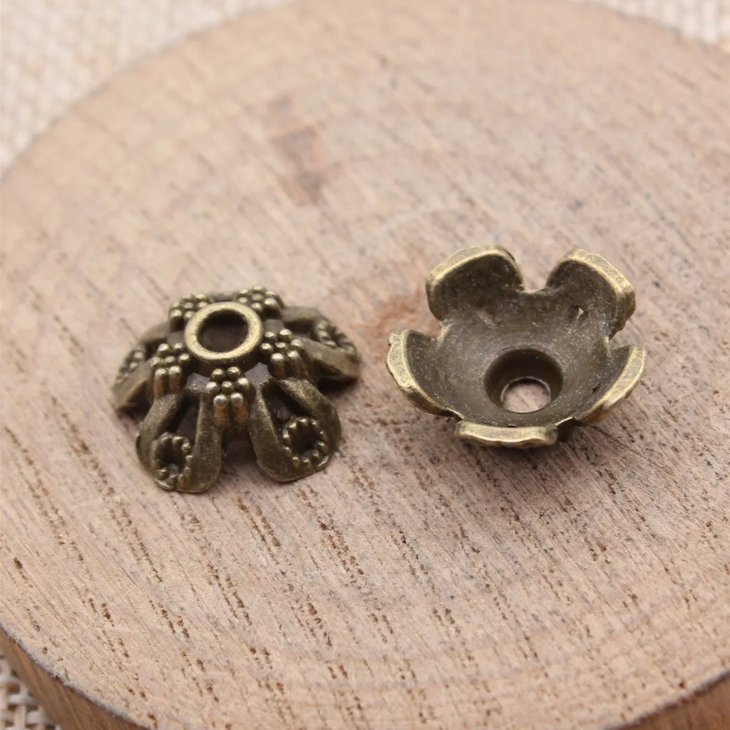 16x16x6.5mm 1.5g Multicolor Zinc Alloy Flower Bead Caps Jewelry Findings for DIY Bead Pendant Making