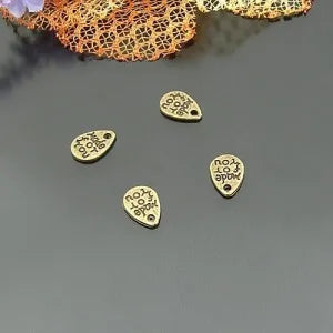 11x8MM Antique Silver Zinc Alloy Teardrop Charm Pendant for DIY Necklace Bracelet Jewelry Making