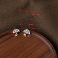 Mini Umbrella Zircon 14K Plated Stud Earrings Korean Japanese Simple Jewelry