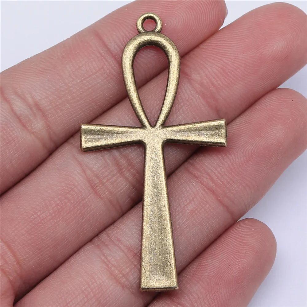 52x28mm 4.5g Zinc Alloy Cross Charm Pendant for DIY Necklace Bracelet Jewelry Making
