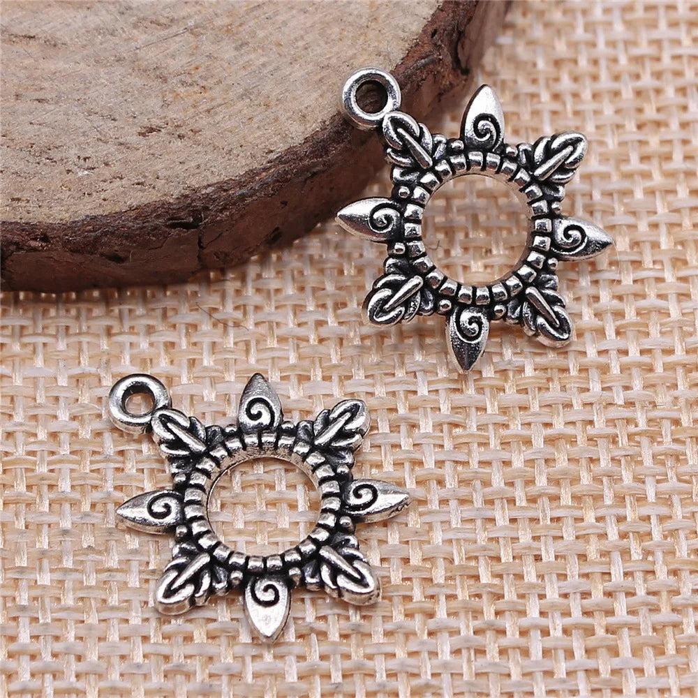 22x18mm 1.4g Multicolor Zinc Alloy Sun Celestial Charm Pendant for DIY Necklace Bracelet Making
