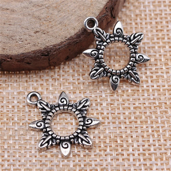 22x18mm 1.4g Multicolor Zinc Alloy Sun Celestial Charm Pendant for DIY Necklace Bracelet Making
