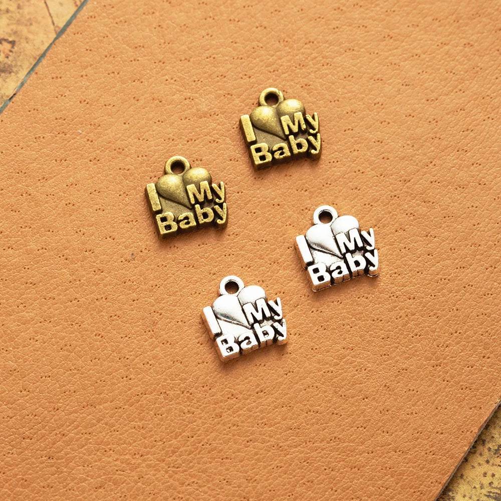 11x10MM Antique Silver Zinc Alloy Heart Charm Pendant for DIY Necklace Bracelet Jewelry Making