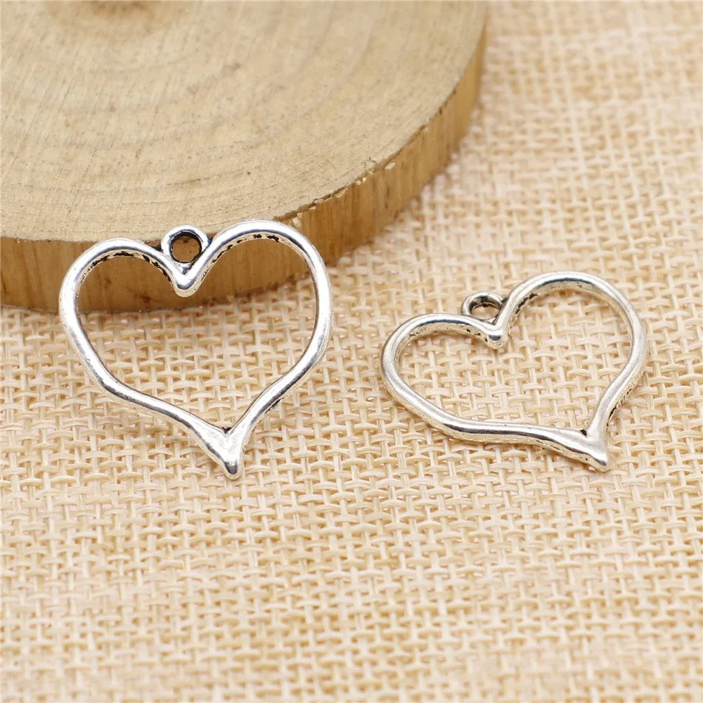 23x23mm 1.3g Multicolor zinc alloy Heart charm pendant for DIY necklace bracelet earring making