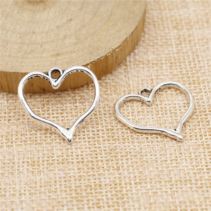 23x23mm 1.3g Multicolor zinc alloy Heart charm pendant for DIY necklace bracelet earring making