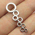 37x11mm 1.2g Multicolor Zinc Alloy Circle Connector Charm Pendant for DIY Bracelet Necklace Making