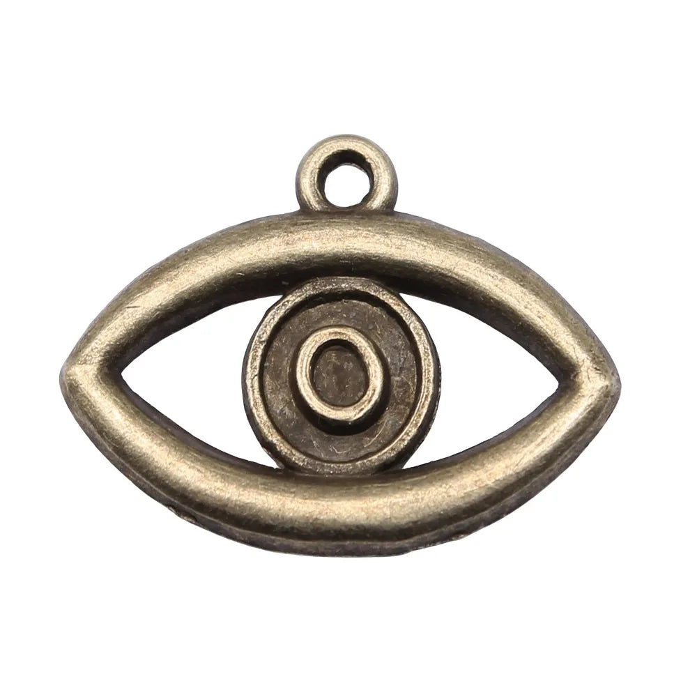 21x16mm 1.3g Multicolor Zinc Alloy Eye Charm Pendant for DIY Necklace Bracelet Making