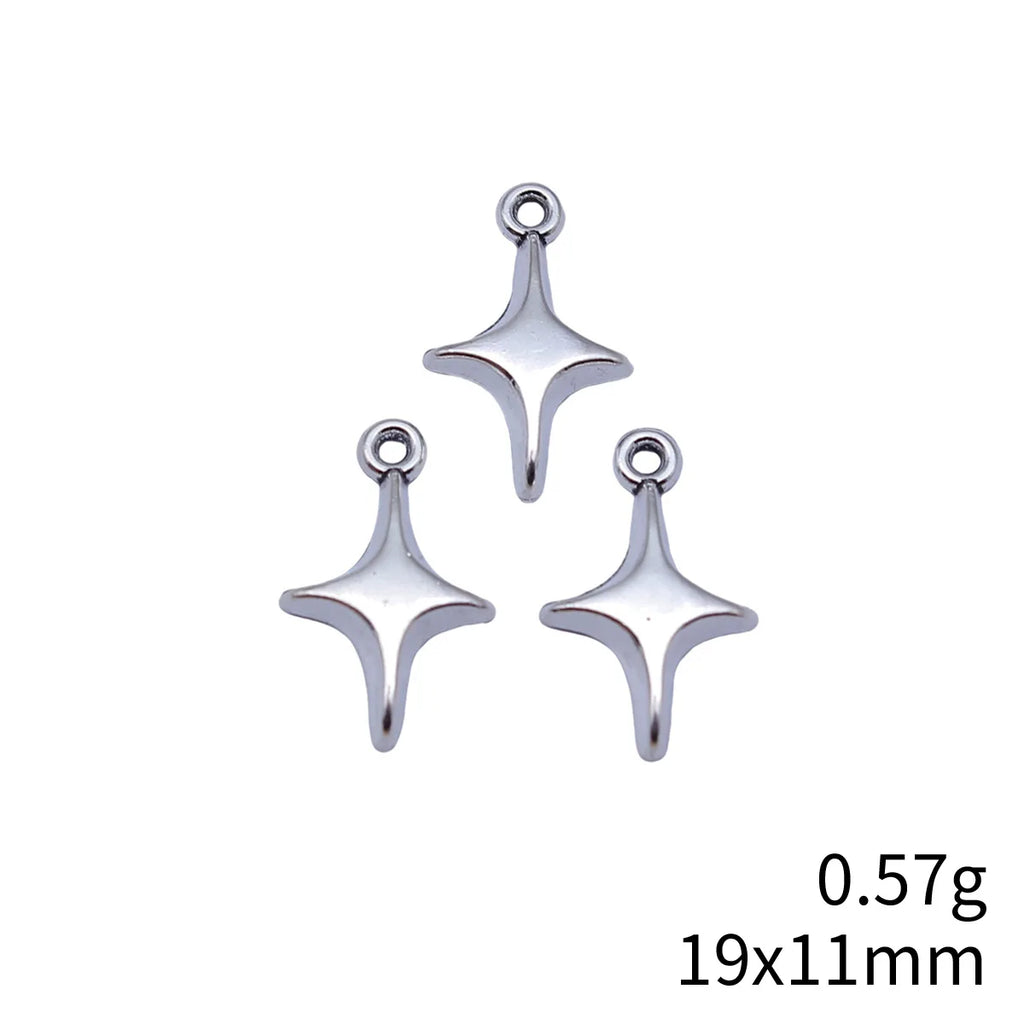 19x11mm 0.57g Multicolor Zinc Alloy Star Charm Pendant for Bracelet Necklace DIY Jewelry Making