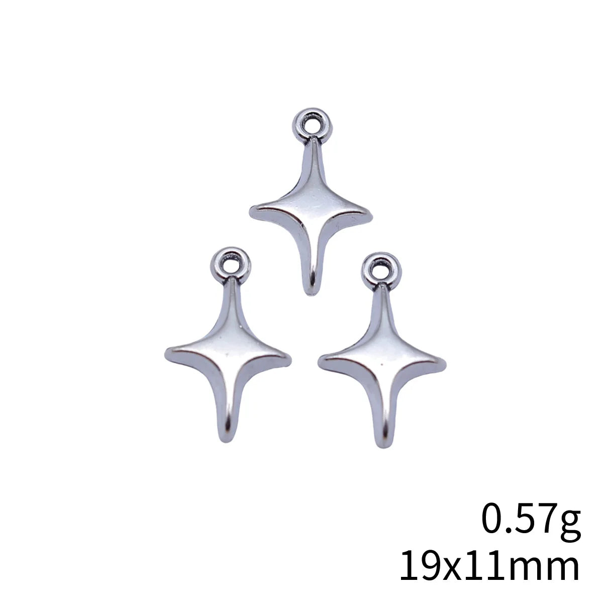19x11mm 0.57g Multicolor Zinc Alloy Star Charm Pendant for Bracelet Necklace DIY Jewelry Making