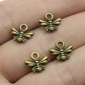 10x11mm 0.4g Multicolor Zinc Alloy Small Bee Charm Pendant for DIY Necklace Bracelet Jewelry Making