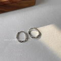 Minimalist 14K Gold Plated Copper Twisted Round Hoop Earrings Geometric Line Daily Jewelry