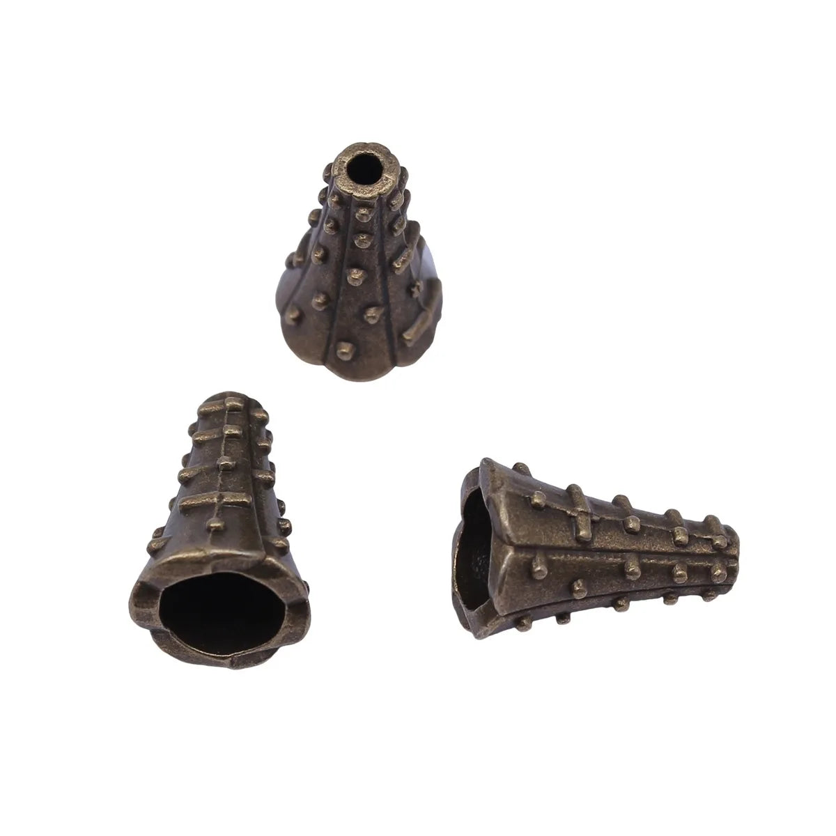 19x12x12mm 2.6g Antique Bronze Zinc Alloy Cone Bead Cap Jewelry Findings for Tassel Earring DIY
