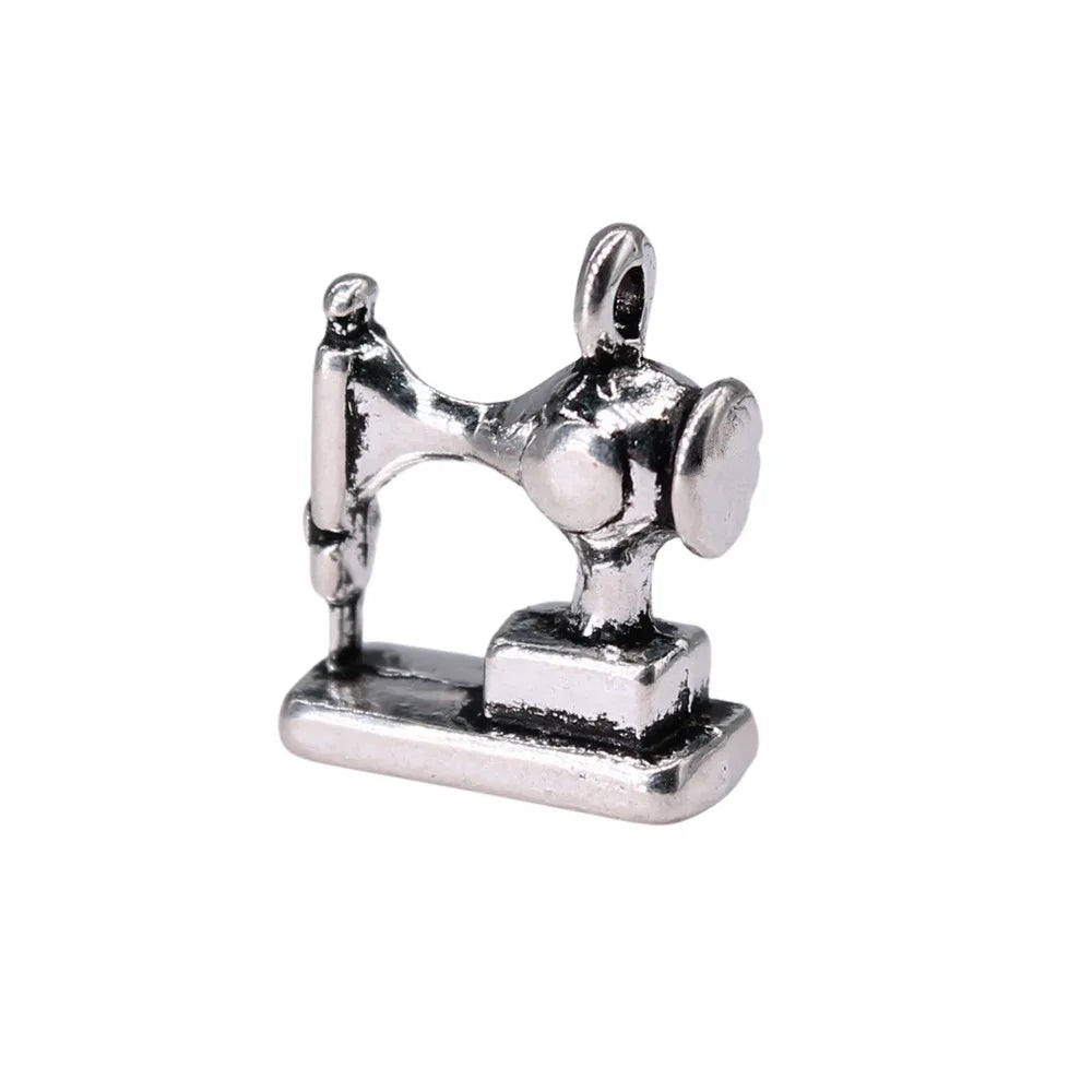 15x12mm 2.2g Multicolor Zinc Alloy Sewing Machine Charm Pendant for DIY Bracelet Necklace Jewelry Making