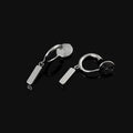 Elegant Alloy Spiral Disc Hoop Bar Dangle Stud & Clip On No Piercing Minimalist Fashion Earrings