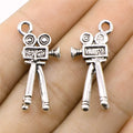 13x28mm 2.5g Antique Silver Zinc Alloy Movie Projector Charm Pendant for DIY Film Theme Jewelry Making