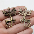 41x29mm 5.5g Antique Bronze Zinc Alloy Elk Charm Pendant for Cute Animal Necklace Bracelet Making