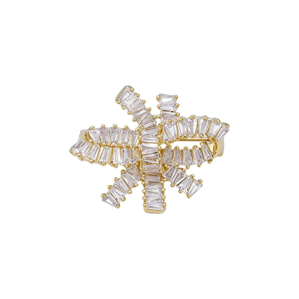 Luxury Copper Zircon Leaf And Swan Brooch, Elegant Rhinestone Lapel Pin Corsage Suit Accessory Gift