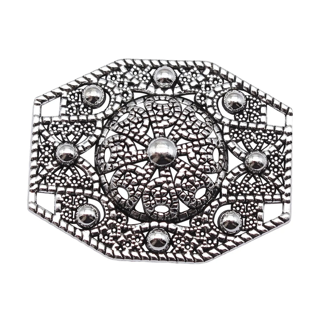 41x32mm 5g Antique Silver Zinc Alloy Four Hole Body Chain Connector Charm for Body Waist Chain
