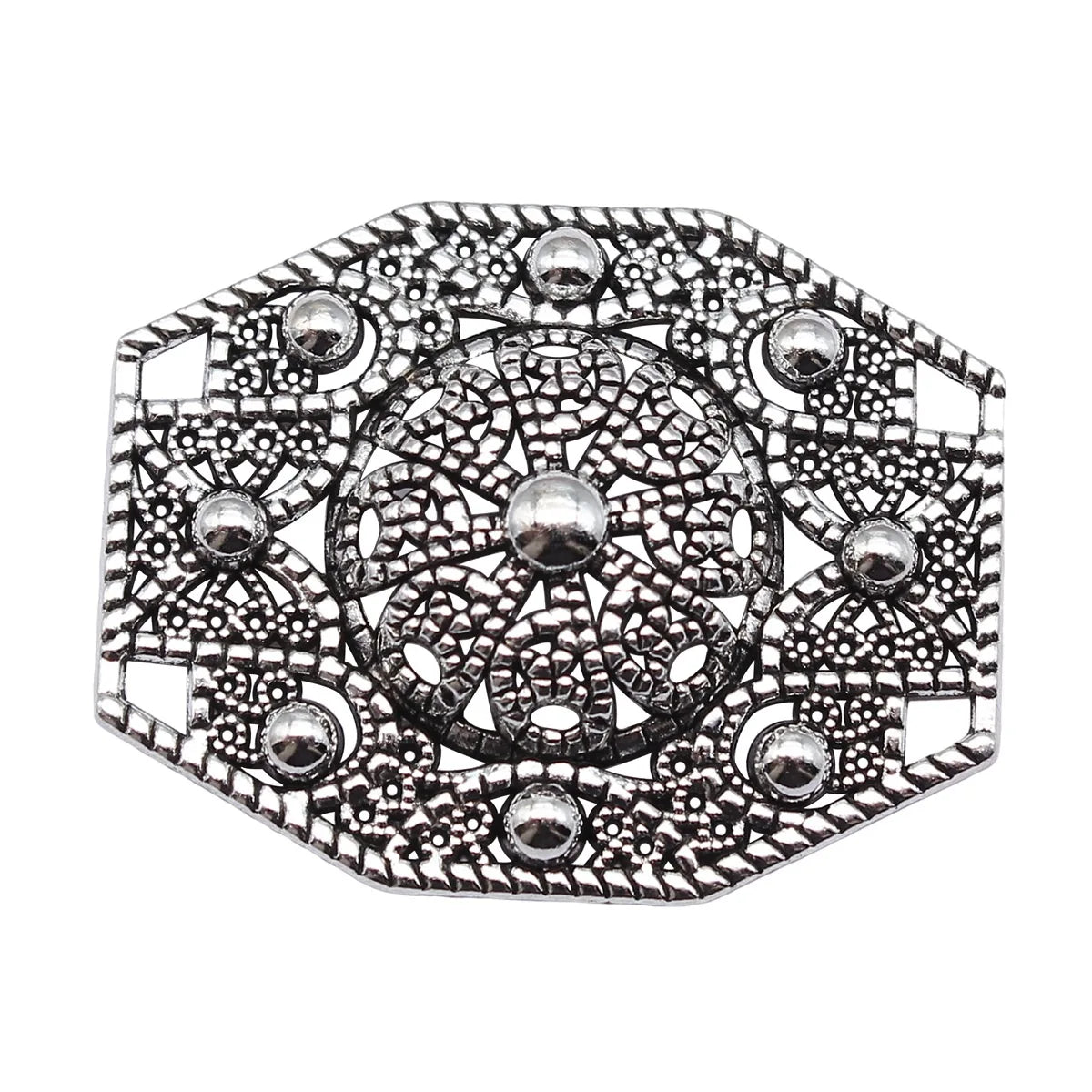 41x32mm 5g Antique Silver Zinc Alloy Four Hole Body Chain Connector Charm for Body Waist Chain