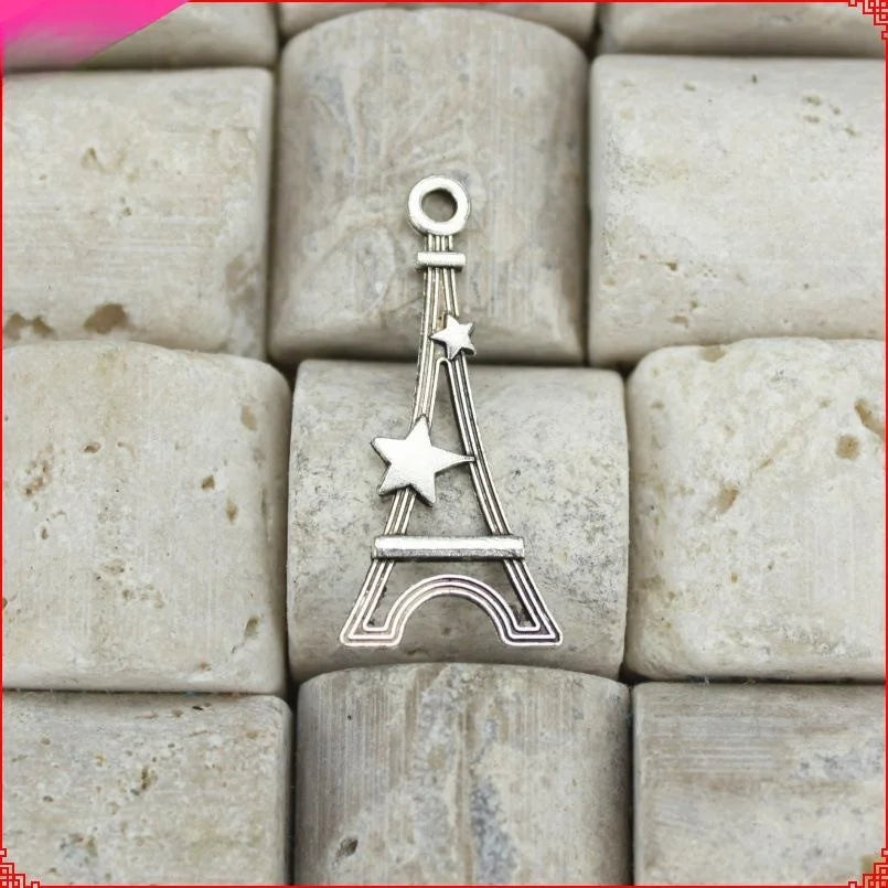 29x13MM Antique Silver Iron Eiffel Tower Charm Pendant for DIY Necklace Bracelet Jewelry Making
