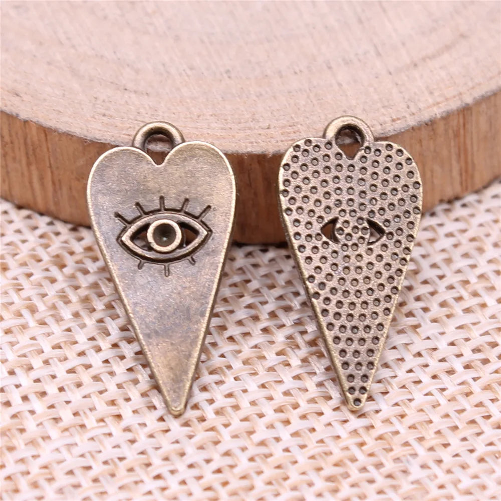 22x11mm 1.1g Multicolor Zinc Alloy Eye Charm Pendant for DIY Necklace Bracelet Jewelry Making