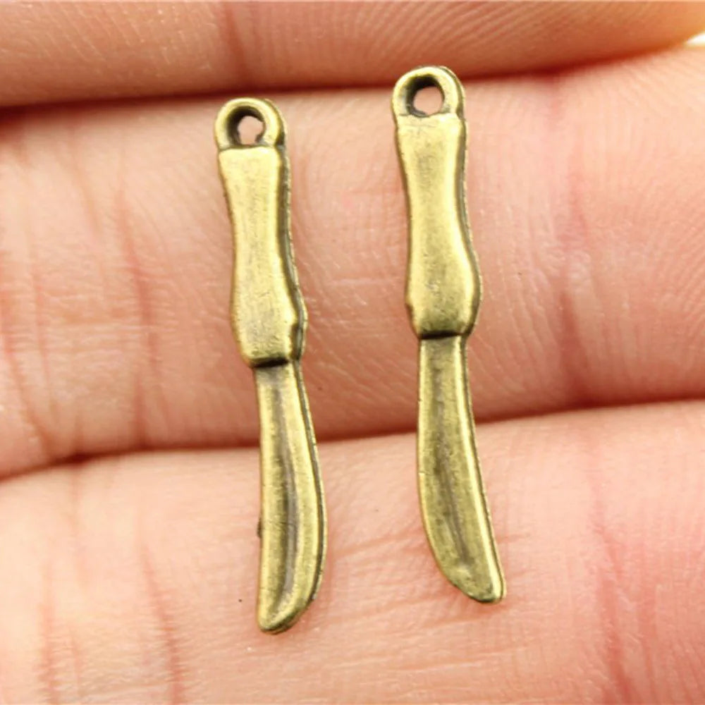 25mm 0.6g Multicolor Zinc Alloy Fruit Knife Charm Pendant for DIY Bracelet Necklace Jewelry Making