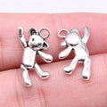 19x10mm 1.5g Antique Silver Zinc Alloy Small Bear Charm Pendant for DIY Bracelet Necklace Jewelry Making