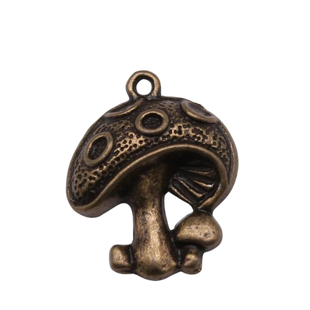 22x18mm 2.6g Multicolor Zinc Alloy Mushroom Charm Pendant for DIY Necklace Bracelet Jewelry Making