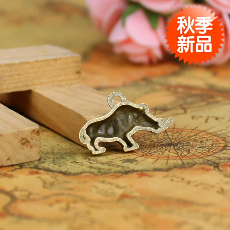 24x14MM Antique Silver Iron Rhino Charm Pendant for DIY Necklace Bracelet Jewelry Making