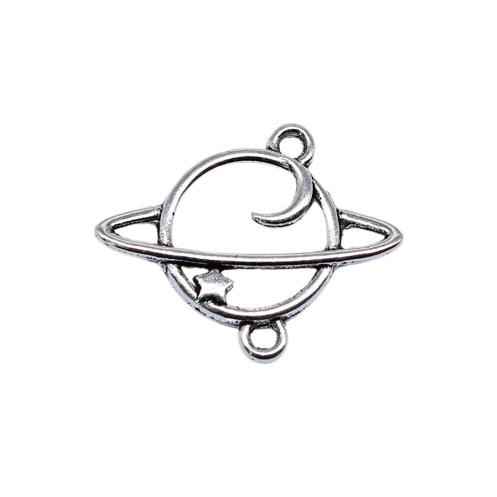 18x22mm 0.62g Antique Silver Zinc Alloy Celestial Charm Pendant for Handmade Necklace Bracelet Jewelry