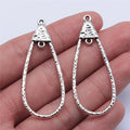 51x21mm 2.8g Multicolor Zinc Alloy Waterdrop Teardrop Connector Charms for DIY Necklace Bracelet Earrings Making
