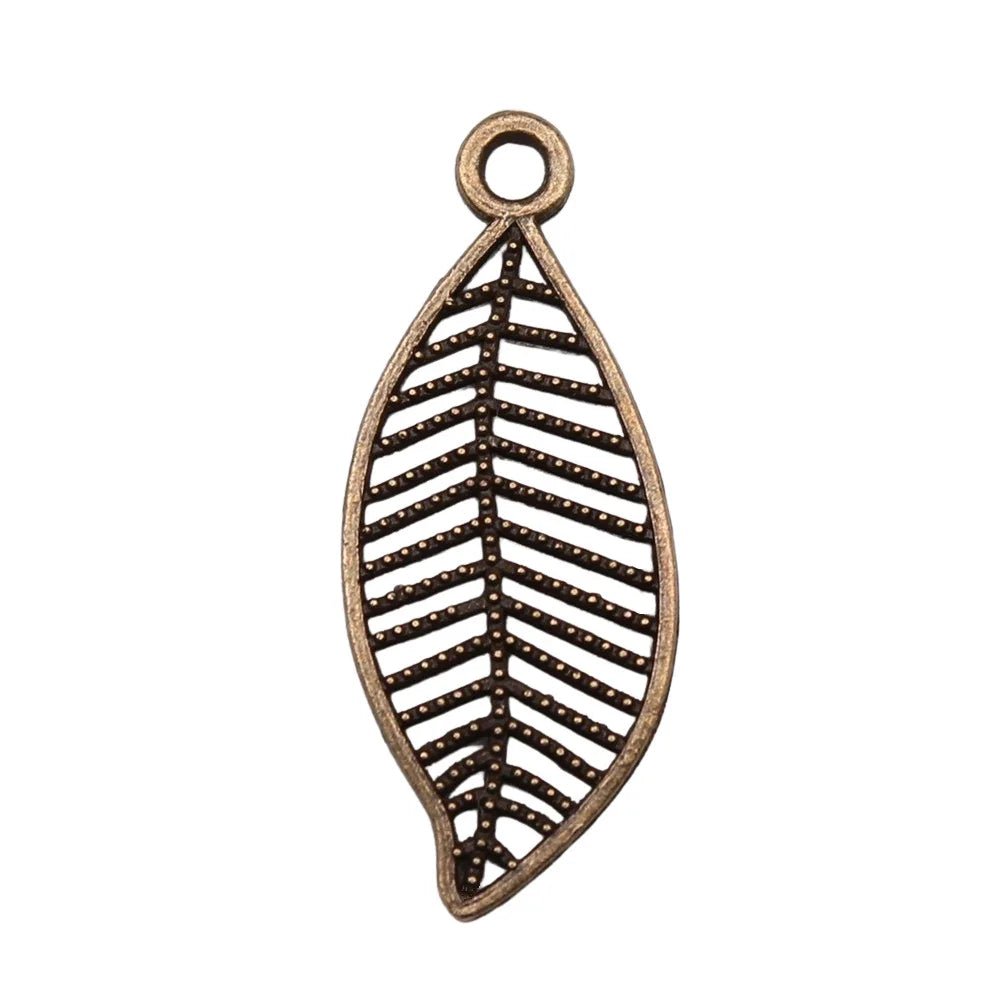 27x11mm 0.6g Multicolor Zinc Alloy Leaf Charm Pendant for DIY Bracelet Necklace Jewelry Making