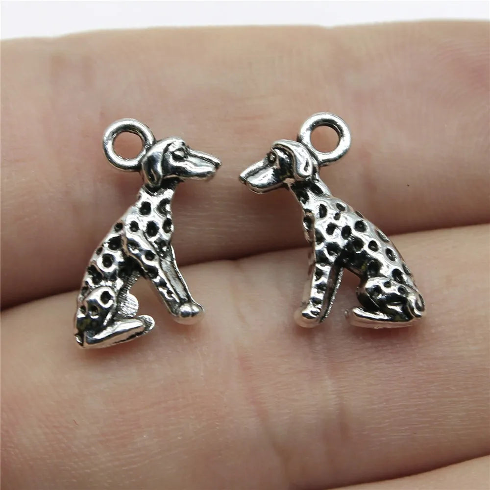 15x10mm 1.2g Multicolor Zinc Alloy Dog Charm Pendant for DIY Bracelet Necklace Jewelry Making