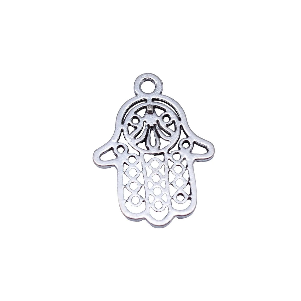 28x21mm 1.75g Antique Silver Zinc Alloy Hand Palm Charm Pendant for Necklace Bracelet DIY Jewelry Making