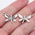 22x20mm 1.2g Antique Silver Zinc Alloy Dragonfly Charm Pendant for Necklace Bracelet Making