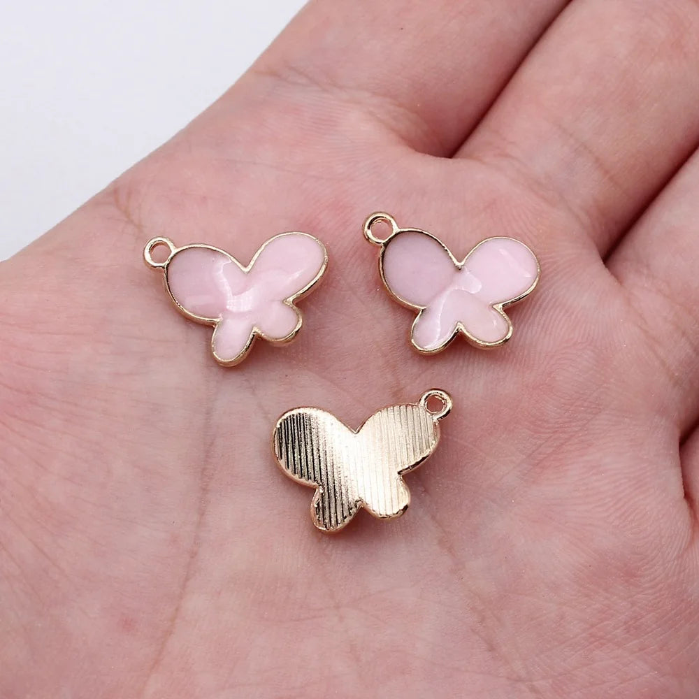 14x18mm 0.89g Multicolor Zinc Alloy Butterfly charm pendant for DIY necklace bracelet earring making