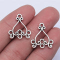 19x17mm 1.2g Zinc Alloy Openwork Geometric Hollow Earring Connector Charms for DIY Earrings Jewelry Making