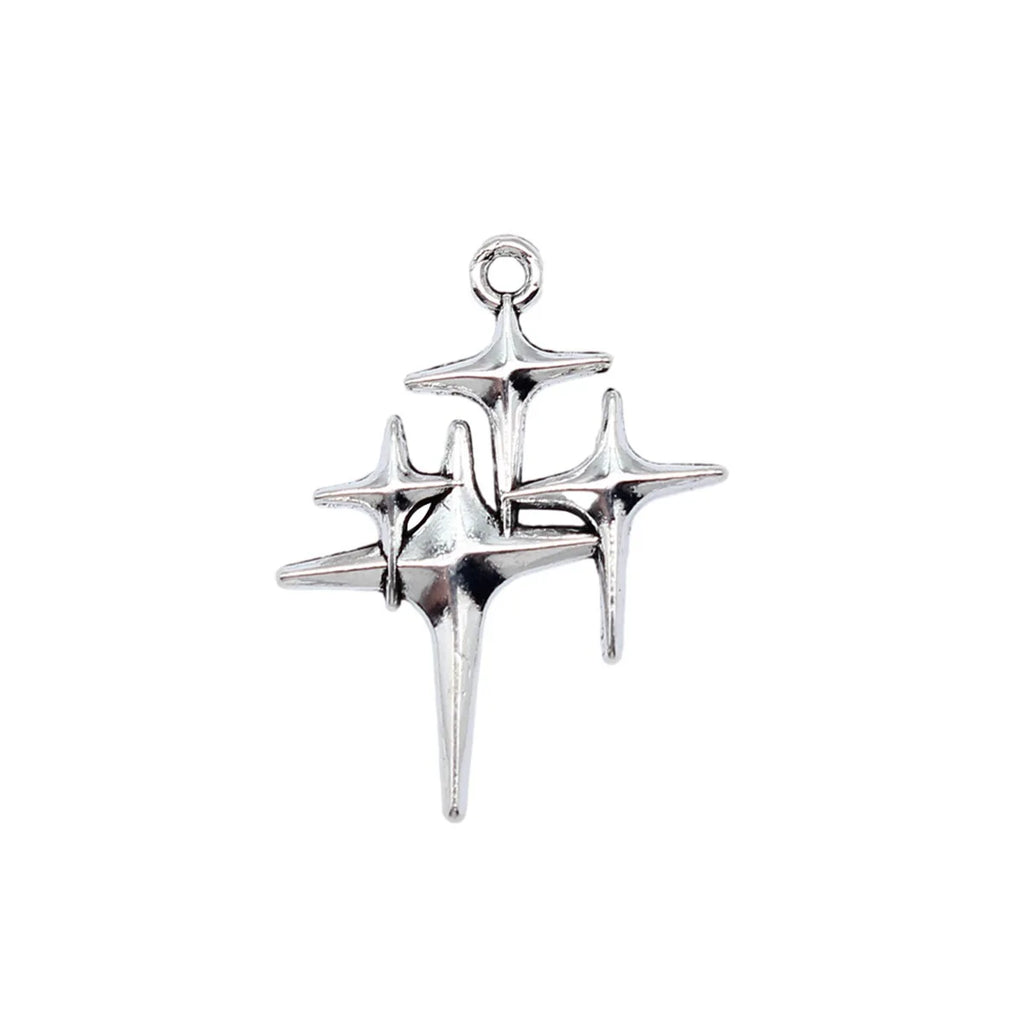 29x23mm 2g Multicolor Zinc Alloy Shining Star Charm Pendant for DIY Necklace Bracelet Jewelry Making