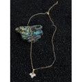 18K Gold Plated Copper Mother Of Pearl Maple Leaf Zircon Collarbone Necklace Old Money Style
