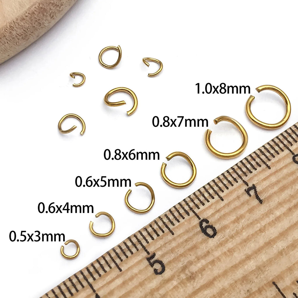 Stainless Steel Open Jump Rings C Rings Connector Findings for DIY Necklace Bracelet