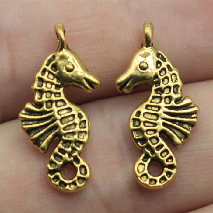 23x11mm 1.3g Antique Silver Zinc Alloy Seahorse Charm Pendant for DIY Necklace Bracelet Jewelry Making